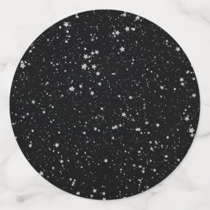Confettis Parties scintillant Stars2 - Noir argenté