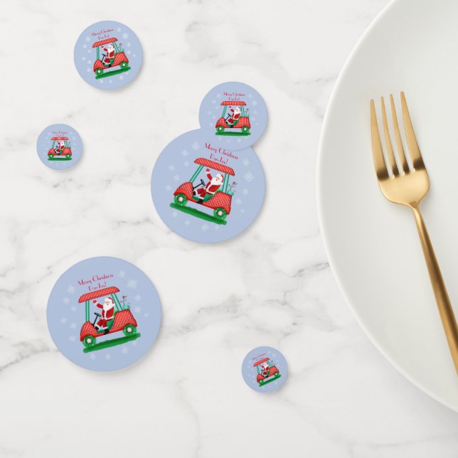 Confettis Père Noël In Golf Panier Joyeux Noël Par-Tee! (Groupe)