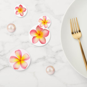 Confettis Perles et fleurs de plumeria Frangipani