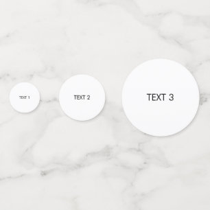 Confettis Personnaliser avec nom, texte minimaliste noir bla