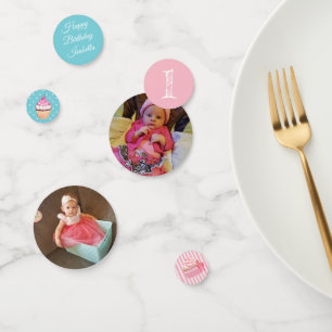Confettis personnalisés d'année de photo et