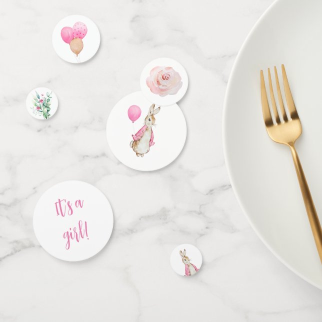 Confettis Peter Rabbit Baby shower C'est une fille (Groupe)