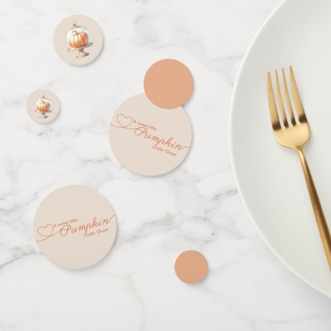 Confettis Petit Baby shower Citrouille - Automne Chic (Groupe)