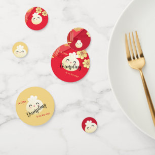 Confettis Petit Baby shower Dumpling Asiatique Table Confett