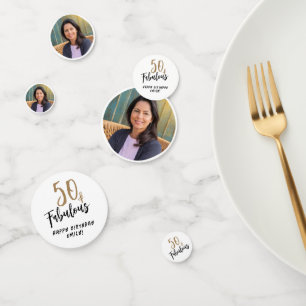 Confettis Photo moderne 50 et fabuleuse 50e anniversaire