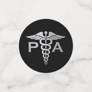 Confettis Physician Assistant PA Graduation Black Silver