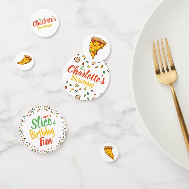 Confettis Pizza, Slice of Birthday fun, kawaii (Groupe)