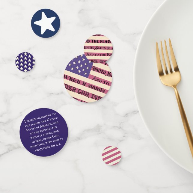 Confettis Pledge of Allegiance Flag (Groupe)