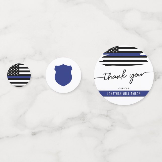 Confettis Police de Merci sur mesure Parti de retraite (Devant)