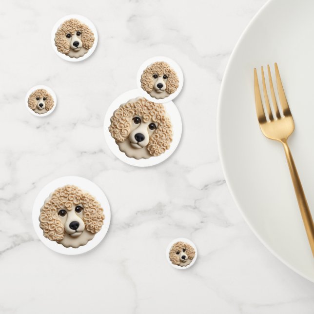 Confettis Poodle Dog 3D inspiré (Groupe)