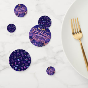 Confettis pour fête d'anniversaire de princesse