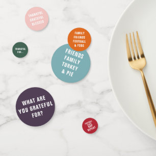 Confettis Pour Quoi Vous Êtes Reconnaissant Typographie mod