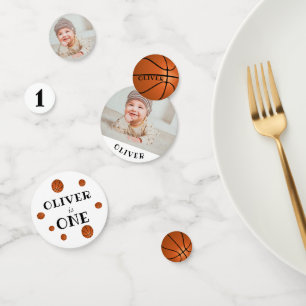 Confettis Premier anniversaire de basket-ball fête d'anniver