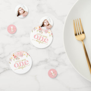 Confettis Première fille Anniversaire Little Miss ONE photo 