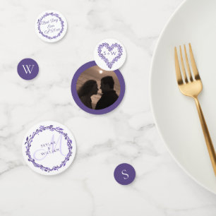 Confettis Purple Woodsy Mariage Garland Ajouter une photo fa