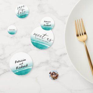 Confettis Rencontrez-Nous Dans Mariage Destination Turquoise