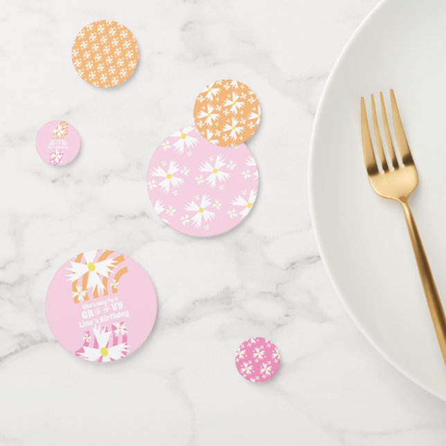 Confettis Retro Daisy Way Deux Super Rainbow Party (Groupe)