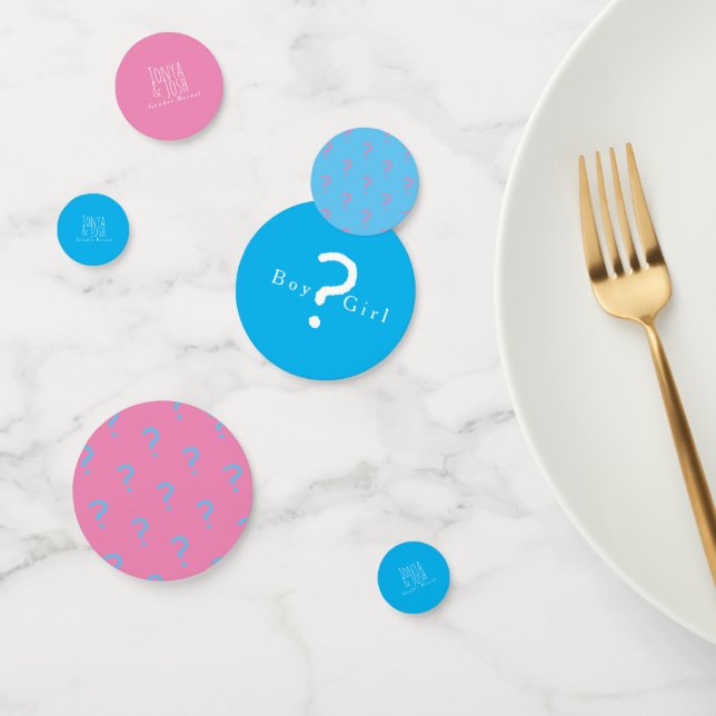Confettis Révélation de genre de fille ou garçon rose bleu (Groupe)