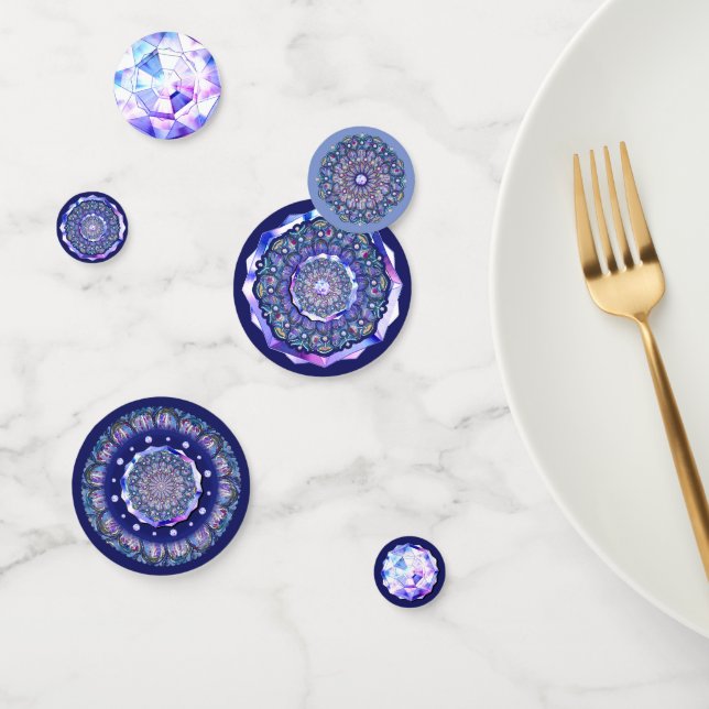 Confettis Rosace bleue (Groupe)