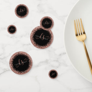 Confettis Rose Gold Blush Pink Parties scintillant Glam Nom 