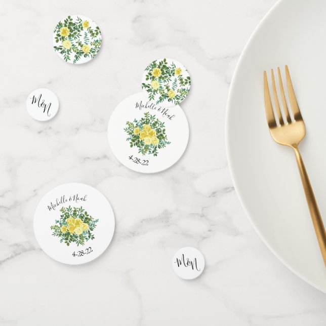 Confettis Rose jaune clair Vintage Mariage de printemps (Groupe)