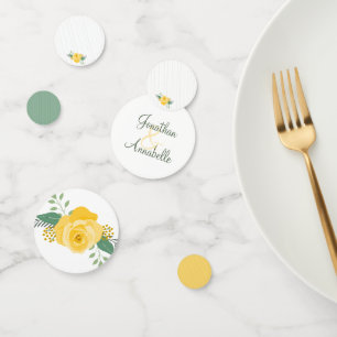 Confettis Rose jaune du Texas Mariage