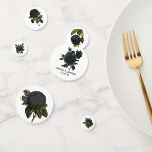Confettis Roses noires gothiques vintage