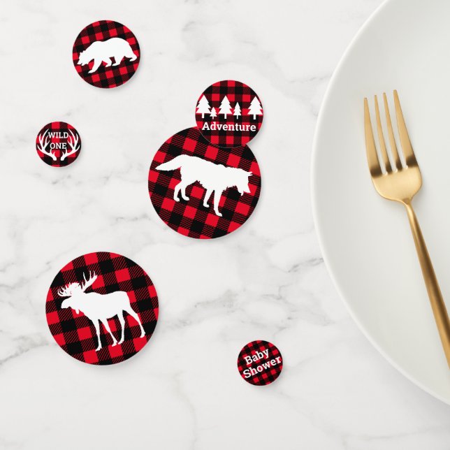 Confettis Rustique Wilderness & Animaux Plaid Adventure (Groupe)