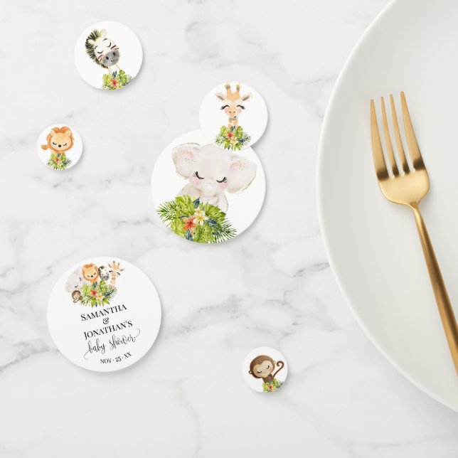 Confettis Safari Wild Zoo Baby Animaux Baby shower (Groupe)