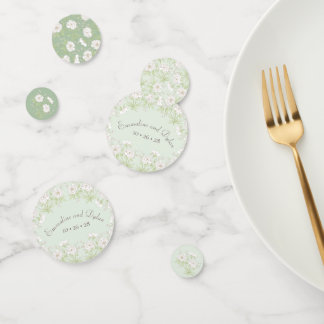 Confettis Sage Green White Rose Wedding
