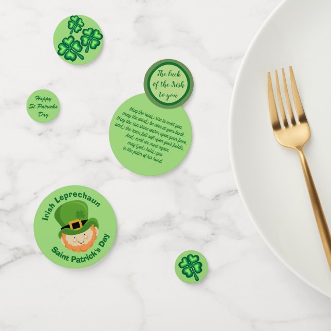 Confettis Saint Patrick's Day de chance des salutations irla (Groupe)