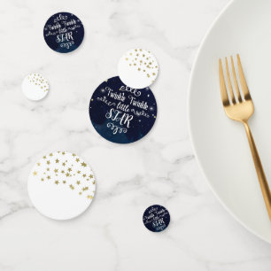 Confettis Scintillement peu de baby shower blanc bleu d'or