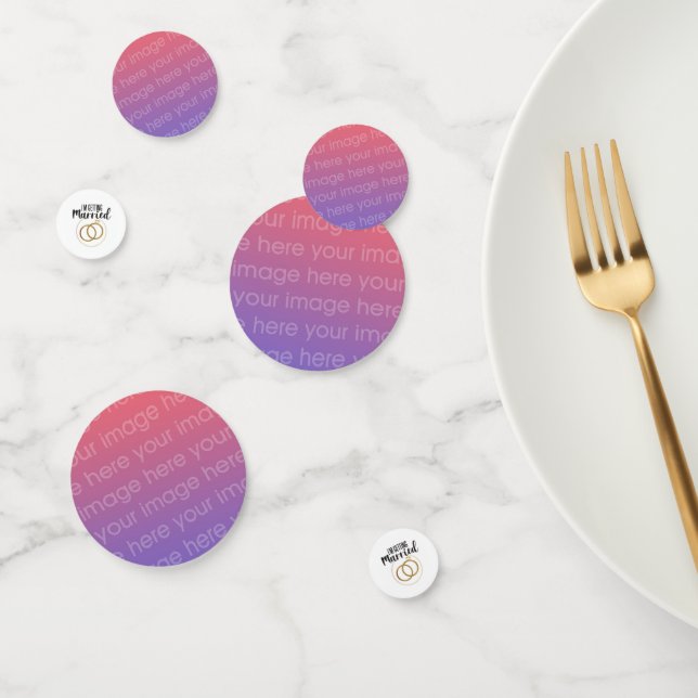 Confettis Se marier ajoutez vos propres photos pour customis (Groupe)