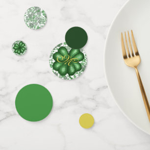 Confettis Shamrock monogramme