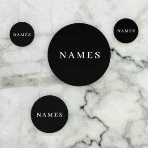 Confettis Simple Black Custom Add Your Elegant