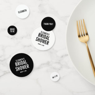 Confettis Simple Mariage Douche de Typographie