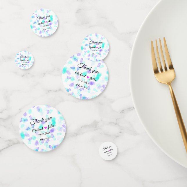 Confettis Simple thank you couple heart glitter (Groupe)
