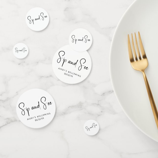 Confettis Sip Neutre Moderne Simple Et Voir (Groupe)