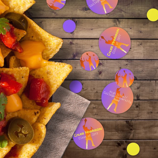 Confettis Sunset Vibrant Moderne Tech Graduation (Créateur téléchargé)