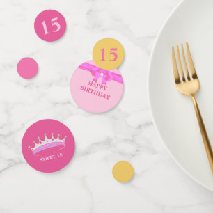 Confettis Sweet 15th, 16th Birthday on Rose Gold