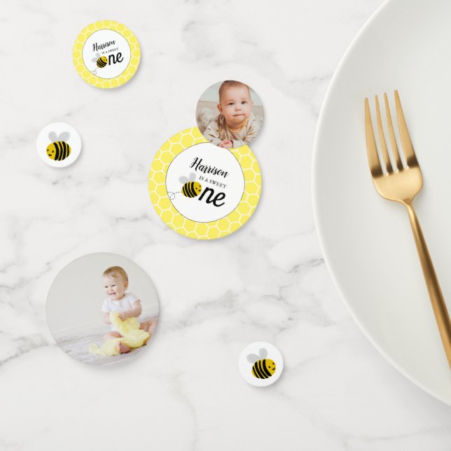 Confettis Sweet Little Honey Bee 1er Anniversaire Photo (Groupe)