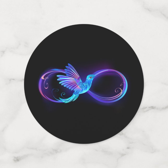 Confettis Symbole de Neon Infinity par Glowing Hummingbird (Moyen recto)
