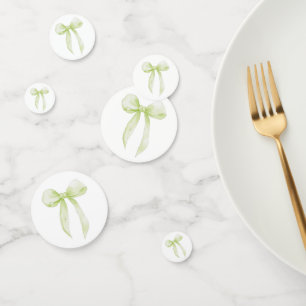 Confettis Table de fond verte