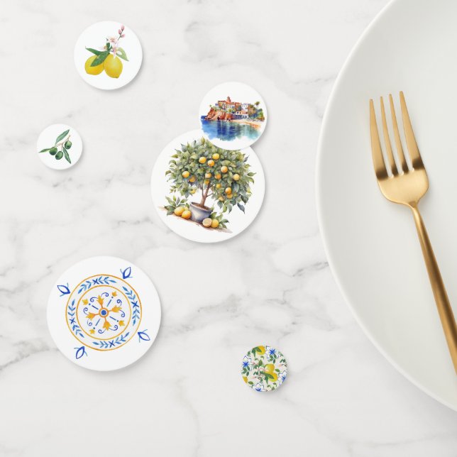 Confettis Table de mariage sur le thème de l'Italie méditerr (Groupe)