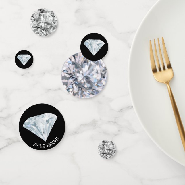 Confettis Table de pierres précieuses de diamant chic (Groupe)