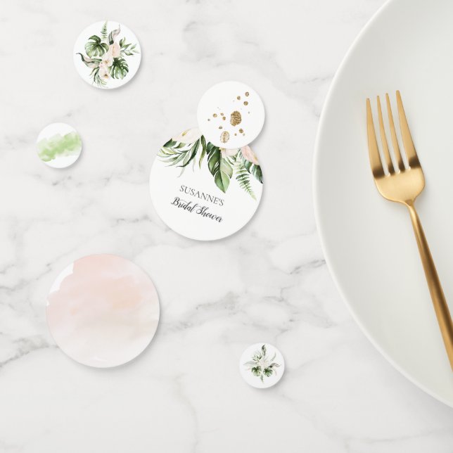 Confettis Table Florale Rose Tropical Blush (Groupe)