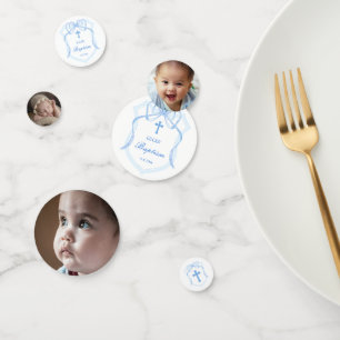 Confettis Tableau Baptême de crête de mât bleu clair