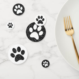 Confettis Tableau Empreinte de patte Mascotte animal Parties