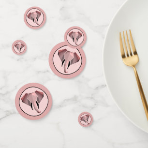 Confettis Tête d'éléphant géométrique à formes simples