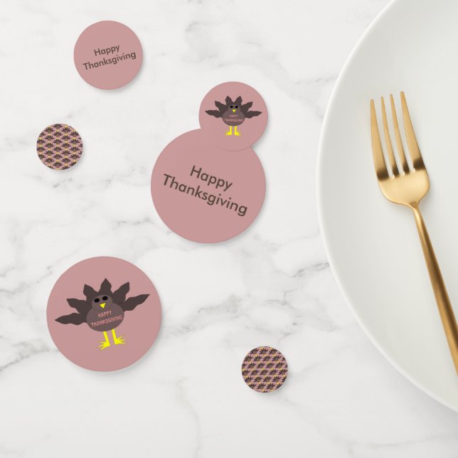 Confettis Thanksgiving Plucted Turkey Personnalisé (Groupe)
